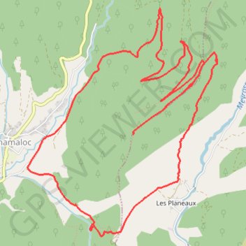 Les Planeaux - Chamaloc GPS track, route, trail