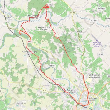 Jonzac, Terriers de Cordis et retour par le val de Seugne - 9510 - UtagawaVTT.com GPS track, route, trail