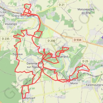 Crécy-la-Chapelle Cyclisme GPS track, route, trail
