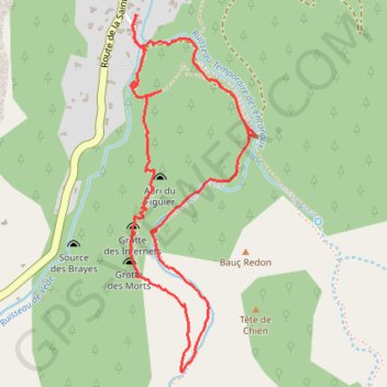 Auriol - Infernets - Grottes - Encanaux GPS track, route, trail