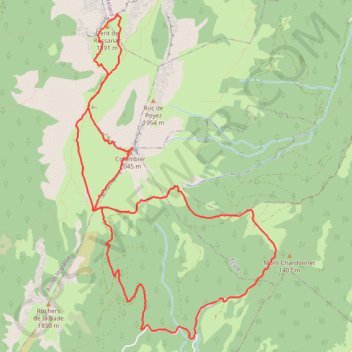 Mont Colombier et Dent de Rossanaz (Bauges) GPS track, route, trail