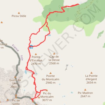 Montcalm - Estats GPS track, route, trail