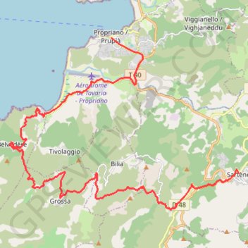 Ajaccio - Bonifacio - Étape 4 GPS track, route, trail
