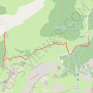 Pic de la Corne, la croix GPS track, route, trail