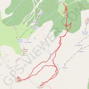 Grand mont et pointe du Dard GPS track, route, trail