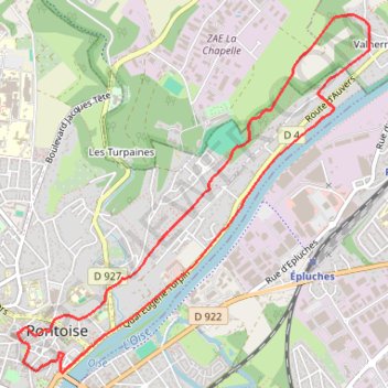 Pissaro à Pontoise GPS track, route, trail
