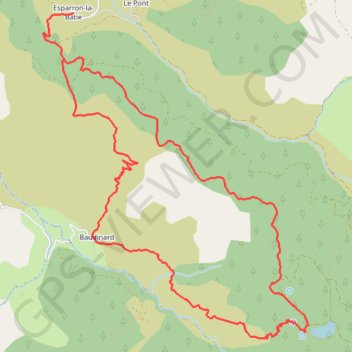 Le lac de Monges GPS track, route, trail