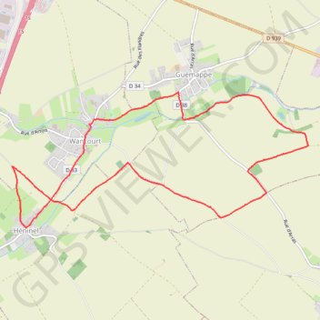 Wancourt - Guémappe - Heninel GPS track, route, trail