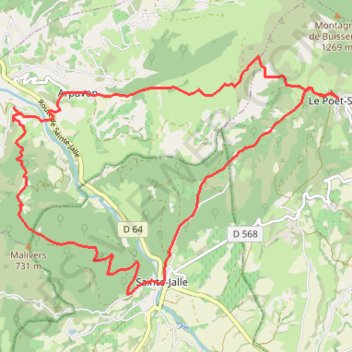 Arpavon Sainte-Jalle GPS track, route, trail