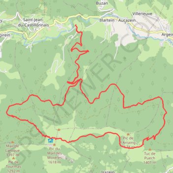 Tour du Moussau GPS track, route, trail