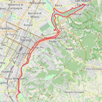 Due passi nel Valentino GPS track, route, trail