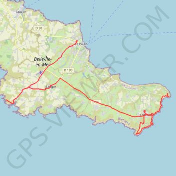 Belle-ile GPS track, route, trail