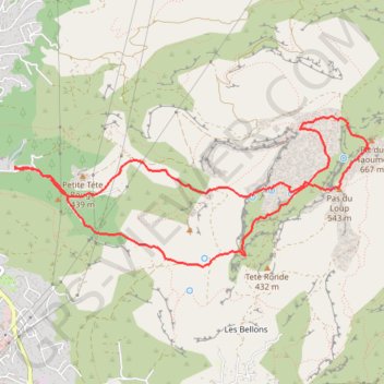 Allauch Pic du Taoumé GPS track, route, trail