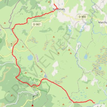 Le buron de rajas Nasbinals GPS track, route, trail