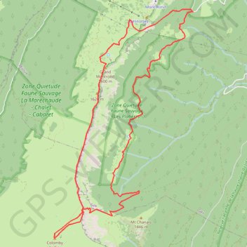 Circuit Colomby de Gex GPS track, route, trail