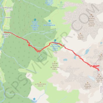 Pic de la Grande Valloire NO GPS track, route, trail