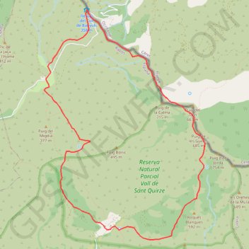 Col de Banyuls jusqu'à Sant-Quirce-de-Colera en Espagne GPS track, route, trail