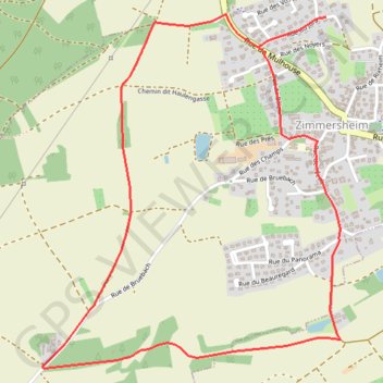 Zimmersheim (2021-02-14) GPS track, route, trail