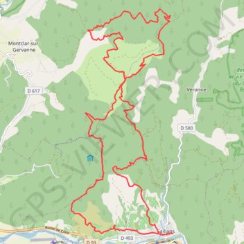 Saillans - Col de Gerbe - Serre des Trois Bornes GPS track, route, trail