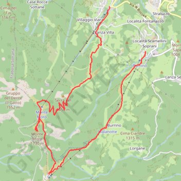 Monte Malanotte - Monte Moro GPS track, route, trail