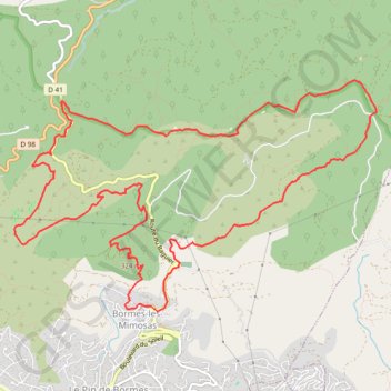 Bormes les Mimosas et la Forêt des Maures GPS track, route, trail