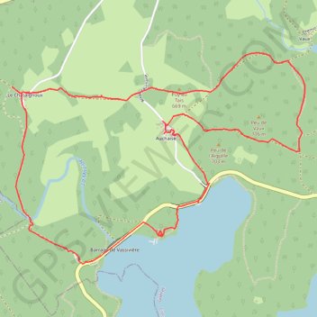 Magrangeas, le circuit des deux digues GPS track, route, trail