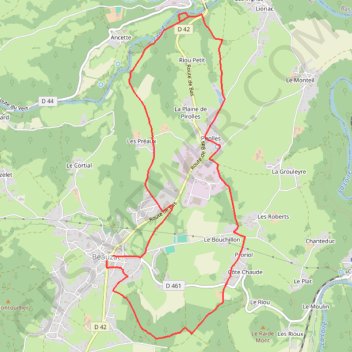 Beauzac mardi PP GPS track, route, trail