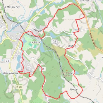 Autour des étangs - Château de Nieul GPS track, route, trail