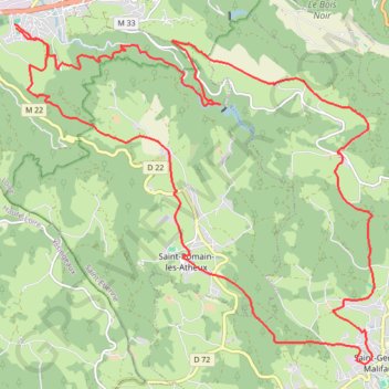 Marche au Chambon Feugerolles GPS track, route, trail