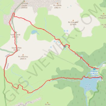 Soum d'Aas - Lac de Bious-Artigues GPS track, route, trail