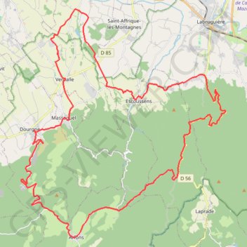 Fonbruno - Montalric GPS track, route, trail