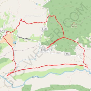La Martre Châteauxvieux GPS track, route, trail