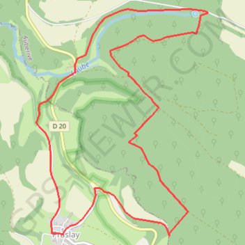Source de l'Aube circuit sud GPS track, route, trail
