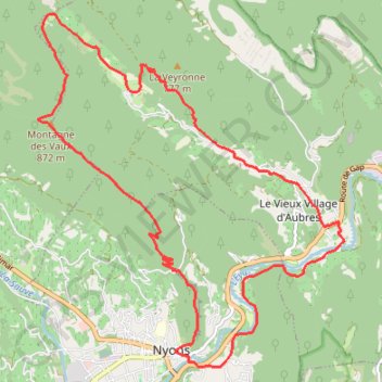 De Aubres à Nyons par les hauteurs de Vaux GPS track, route, trail