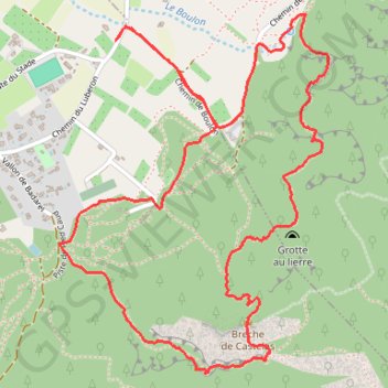 Rochers de Baude GPS track, route, trail