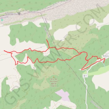 Les Deux Jas, Riboux GPS track, route, trail