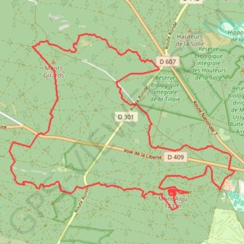 Fontainebleau - la faisanderie - Gorges d'Apremont GPS track, route, trail