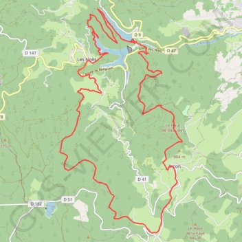 Boucle autour de la Faille du Rouchain - Renaison (les barrages) GPS track, route, trail