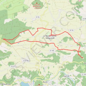 Le Vernet Sainte Marguerite 63710 GPS track, route, trail