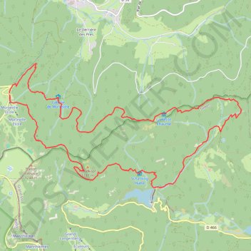 Le Lac d'Alfed et les Roches de Morteville GPS track, route, trail