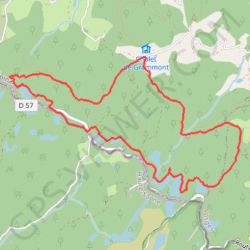 Vosges en Raquettes : Les mille étangs GPS track, route, trail