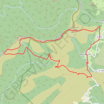 Hauts du Canton d'Olonzac GPS track, route, trail