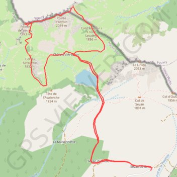 Pointe d'Arvouin / Sex du Coeur GPS track, route, trail