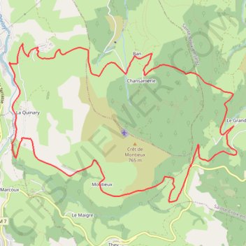 Croix du Mazet - Sainte-Croix-en-Jarez GPS track, route, trail