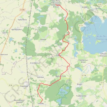 De Saint-Rémy-en-Bouzemont à Lentilles (Chemin de Compostelle) GPS track, route, trail