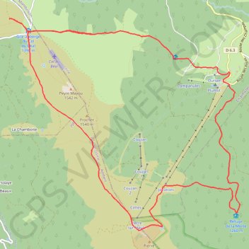 Chalmazel Col Du Béal Pierre Sur Haute GPS track, route, trail