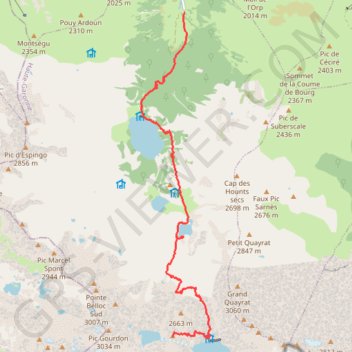 Astau -> Tusse de Montarqué GPS track, route, trail