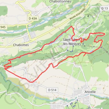 Saint-Léger-les-Mélèzes GPS track, route, trail
