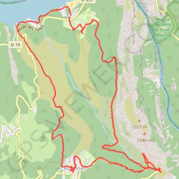 Galetas - Col d'Illoire - Aiguines (Verdon) GPS track, route, trail