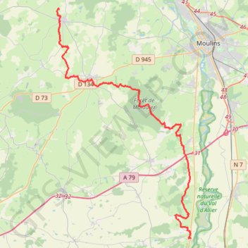 Châtel-de-Neuvre à Saint-Menoux - GR300 GPS track, route, trail